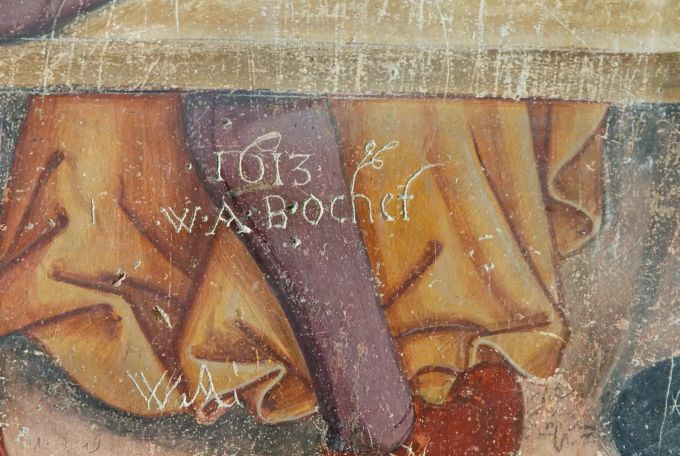 Im Mittelalter haben Besucher wie Bewohner ihre «Tags» hinterlassen – sprich: sich verewigt. Graffitis aus dem Mittelalter. Wandkritzelei