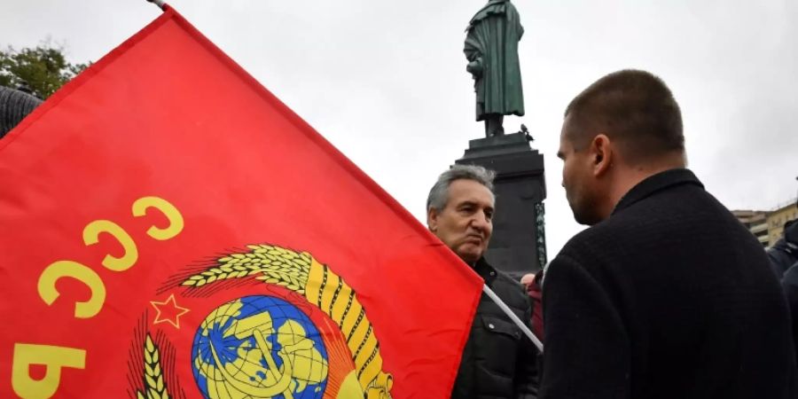Teilnehmer der Proteste in Moskau