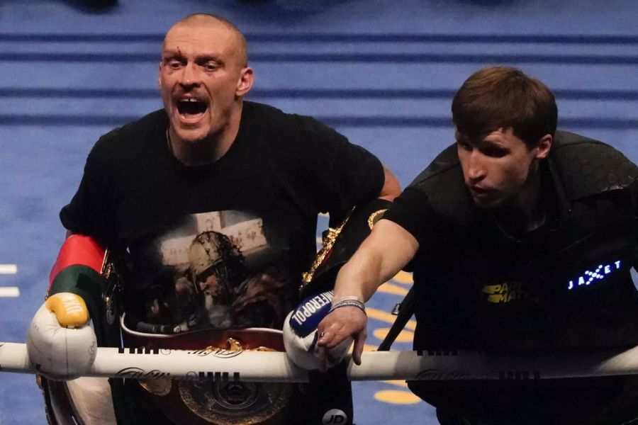 Der Ukrainer siegte am Samstag in London in einem hochklassigen Boxkampf einstimmig nach Punkten gegen Anthony Joshua.