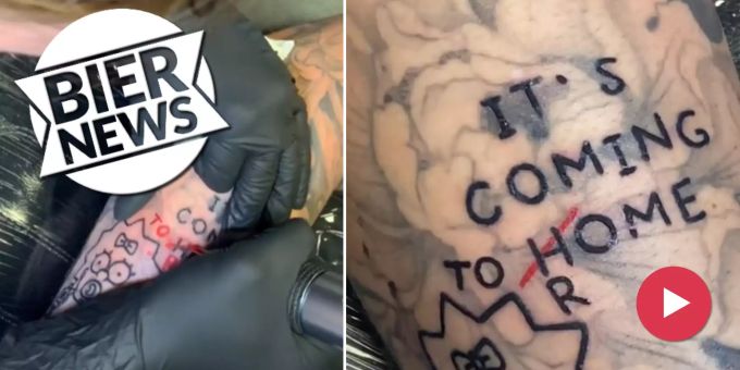 Euro 2020 England Fan Korrigiert Tattoo Nach Final Pleite