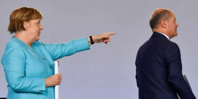 Da geht's lang: Merkel und Scholz Da geht's lang: Merkel und Scholz
