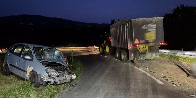 Die Unfallstelle bei Autigny FR. autigny