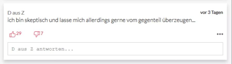 Wenn man die Kommentarspalte in einem Satz zusammenfassen müsste, würde wohl etwa das herauskommen.