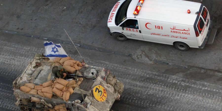 Israel panzer und krankenwagen