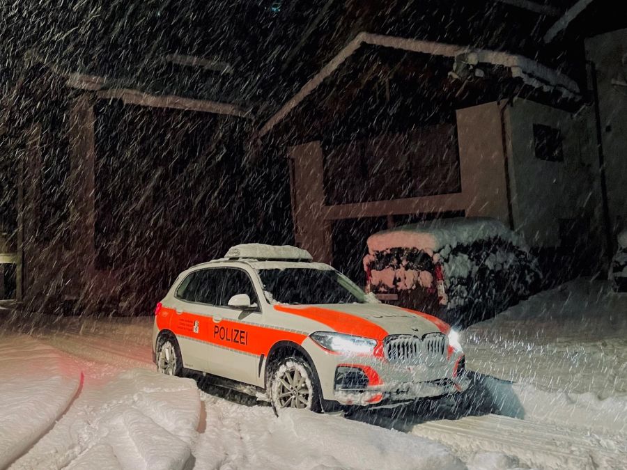 Polizeipatrouille in Graubünden