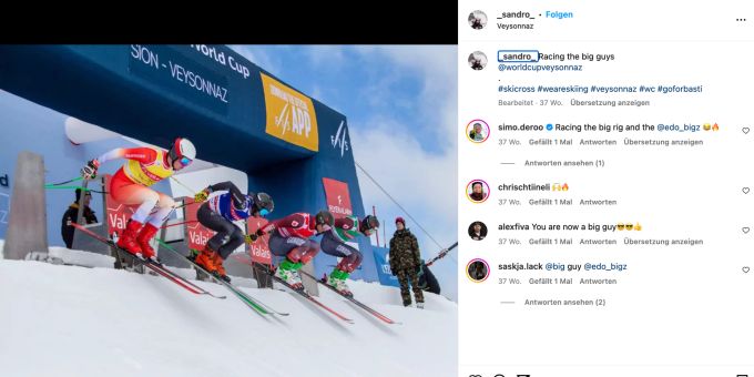 Skicrosser Sandro Lohner wird in Val Thorens (FRA) zum zweiten Mal bei einem Weltcup-Rennen antreten. skicross