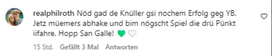 Für diesen User heisst es: «Abhaken und beim nächsten Spiel drei Punkte einfahren.»