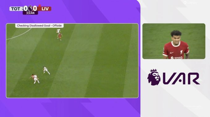 Diese Szene sorgt beim Spiel zwischen Tottenham und Liverpool für Ärger. Luis Diaz