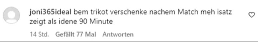 «joni365ideal» bemängelt den Einsatz der FCL-Spieler.