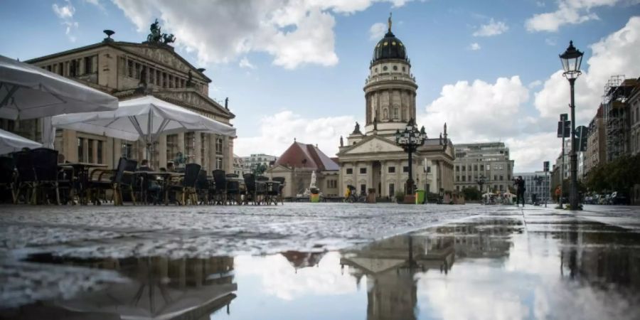 Regenpfützen in Berlin