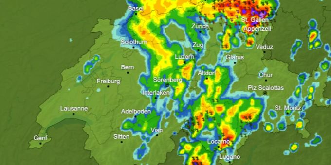 Wetter-Ticker - Gewitterfront ist in der Ostschweiz angekommen