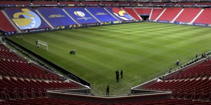 Im brasilianischen Nationalstadion soll das Eröffnungsspiel stattfinden - mit Venezuela als Gast. Foto: Eraldo Peres/AP/dpa Im brasilianischen Nationalstadion soll das Eröffnungsspiel stattfinden - mit Venezuela als Gast. Foto: Eraldo Peres/AP/dpa