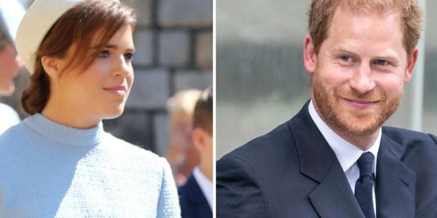 Prinzessin Eugenie und Prinz Harry haben sich live den Super Bowl angesehen.