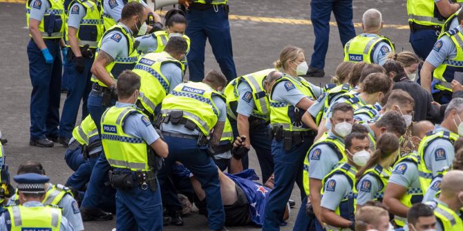 Virus Outbreak New Zealand Protests