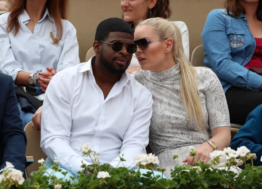 Vonn und P.K. Subban bei den French Open 2019. Die Ex-Ski-Queen ist ein grosser Fan von Roger Federer.