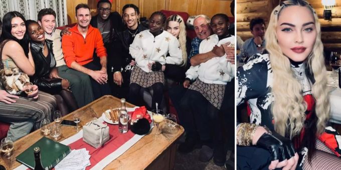 Seltenes Foto - Hier posiert Madonna mit allen sechs Kids in Gstaad BE