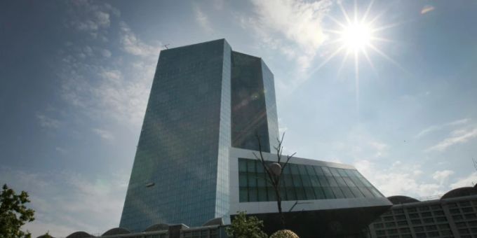Die Europäische Zentralbank in Frankfurt am Main. Europäische Zentralbank