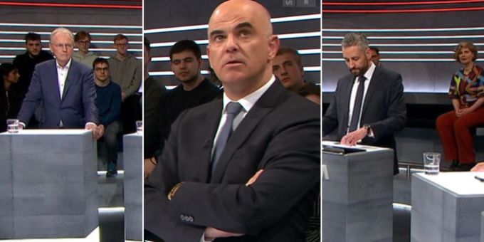 Kulturminister Alain Berset wurde in der Abstimmuns-«Arena» mit einer aufwändigen Recherche konfrontiert. Das sorgt noch immer allenthalben für Ärger. SRF Arena Filmgesetz Berset