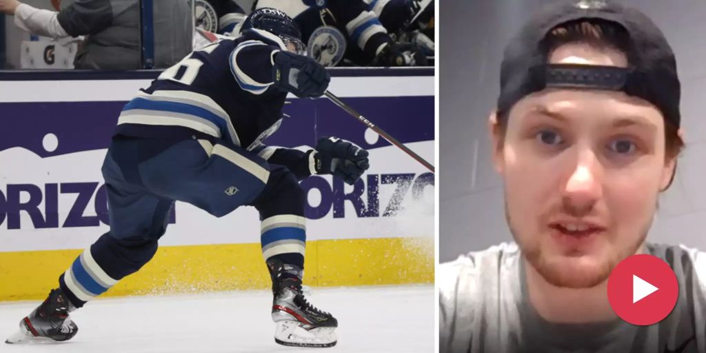 NHL Dean Kukan über seinen Treffer beim Comeback