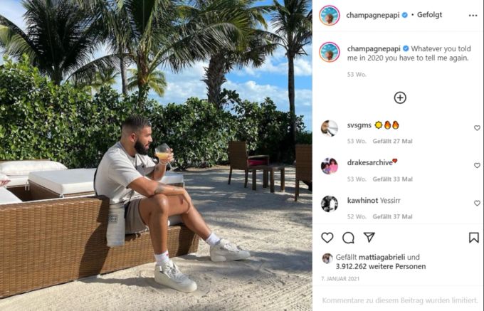 Rapper Drake ist rund 160 Millionen Franken schwer. Er ist gefragt... Rapper Drake