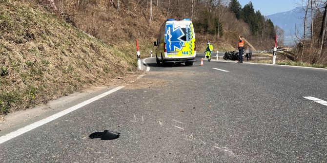 Gams SG: Motorradfahrer verunfallt