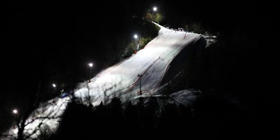 Der Slalomhang Gudiberg in Garmisch-Partenkirchen. Foto: Karl-Josef Hildenbrand/dpa