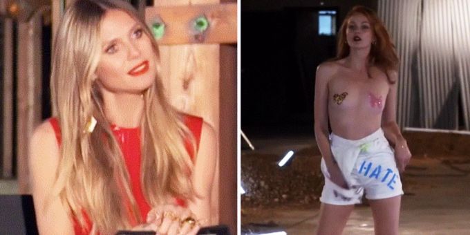 Nackt vor Kunde - GNTM-Kandidatin Vanessa schockt mit entblösster Brust
