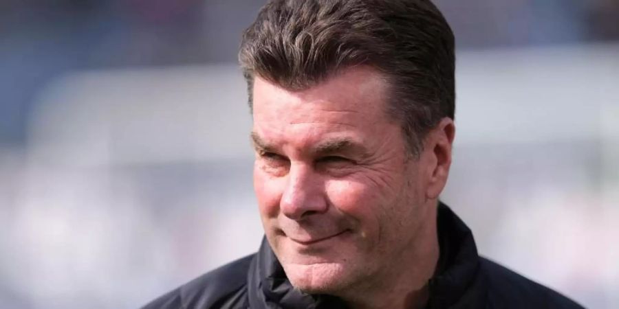 Der noch derzeitige Gladbach-Trainer Dieter Hecking wird mit Schalke in Verbindung gebracht. Foto: Peter Steffen