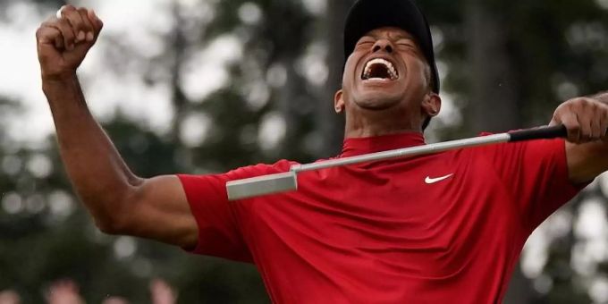 Golf-Superstar Tiger Woods hatte beim Masters seinen 15. Majorsieg gefeiert. Foto: David J. Phillip/AP