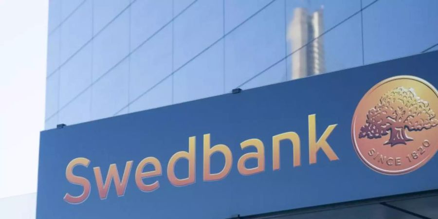 Eine Swedbank-Filiale in Riga: Die Swedbank ist nach eigenen Angaben die grösste Bank in Schweden und im Baltikum. Foto: Edijs Palens/XinHua/dpa