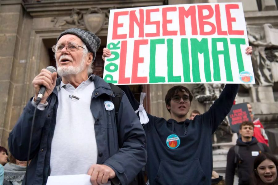 Jacques Dubochet an Streik