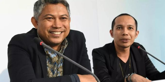 Ade Darmawan (l) und Farid Rakun, die beiden neuen künstlerischen Leiter der documenta 15. Foto: Uwe Zucchi Ade Darmawan (l) und Farid Rakun, die beiden neuen künstlerischen Leiter der documenta 15. Foto: Uwe Zucchi
