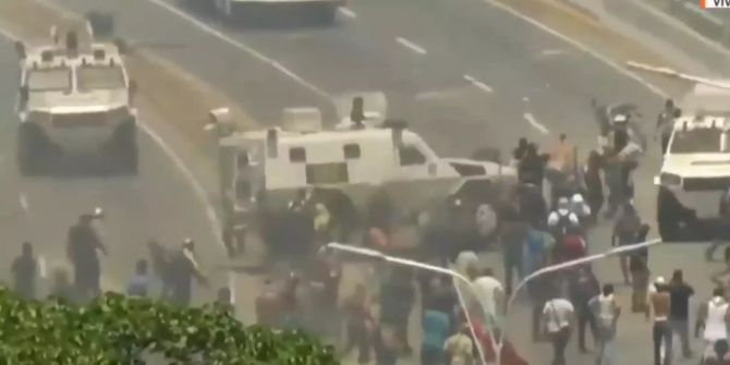 Venezuela Putsch Militär Fahrzeug