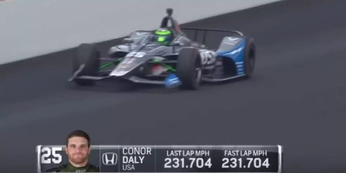 Conor Daly mit Bestzeit von 231,704 Meilen pro Stunde Indianapolis 500