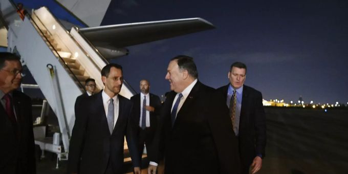 US-Aussenminister Mike Pompeo im Irak. Aussenminister Mike Pompeo