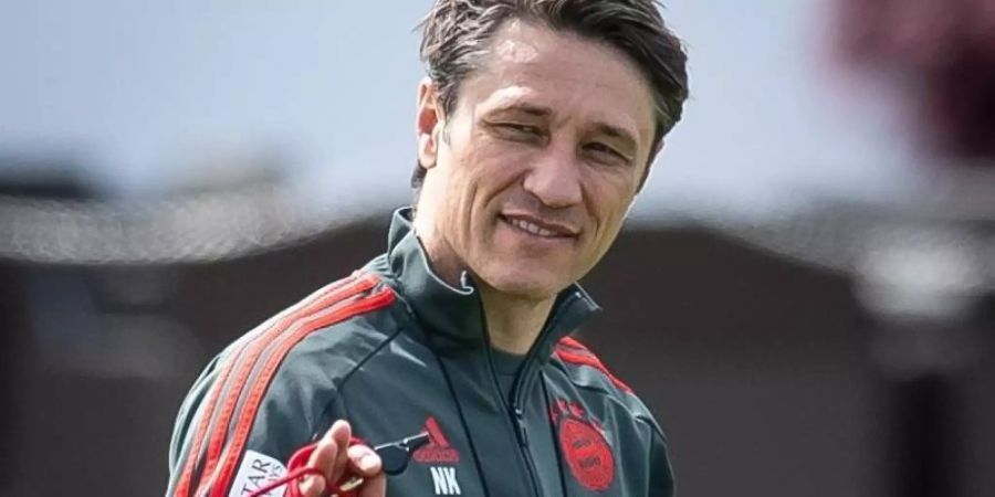 Trainer Niko Kovac möchte am liebsten schon gegen RB Leizig den Titel mit dem FC Bayern klar machen. Foto: Sina Schuldt