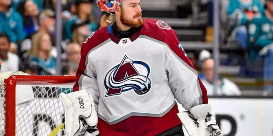 Holte mit Colorado Avalanche einen Sieg gegen die San Jose Sharks: Torhüter Philipp Grubauer. Foto: Chris Brown/CSM via ZUMA Wire/dpa