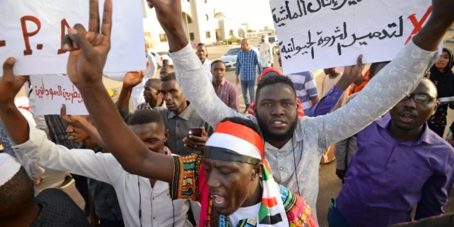 Demonstranten im Sudan