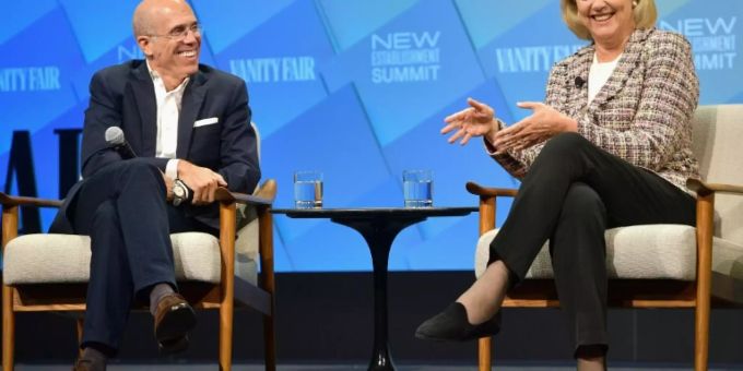 Meg Whitman mit Quibi-Partner Jeffrey Katzenberg Meg Whitman mit Quibi-Partner Jeffrey Katzenberg