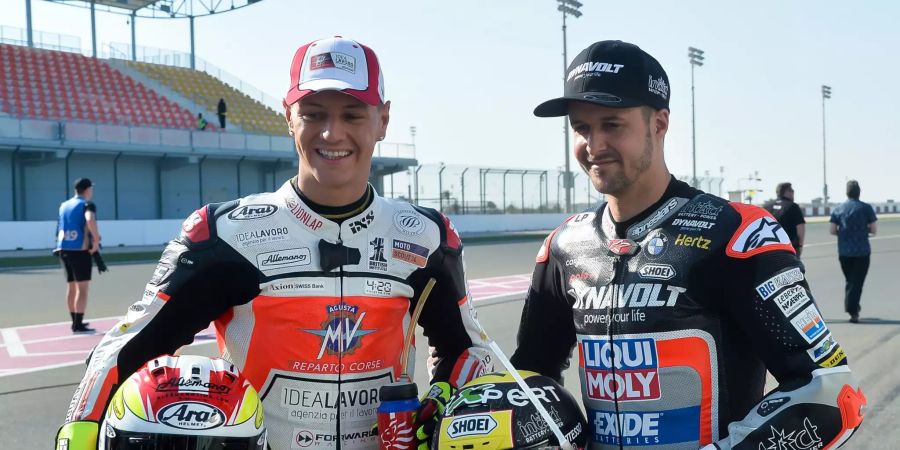 Moto2- Piloten Tom Lüthi und Dominique Aegeter