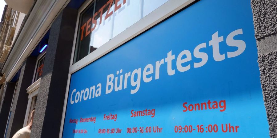 Corona-Teststation in Thüringen.