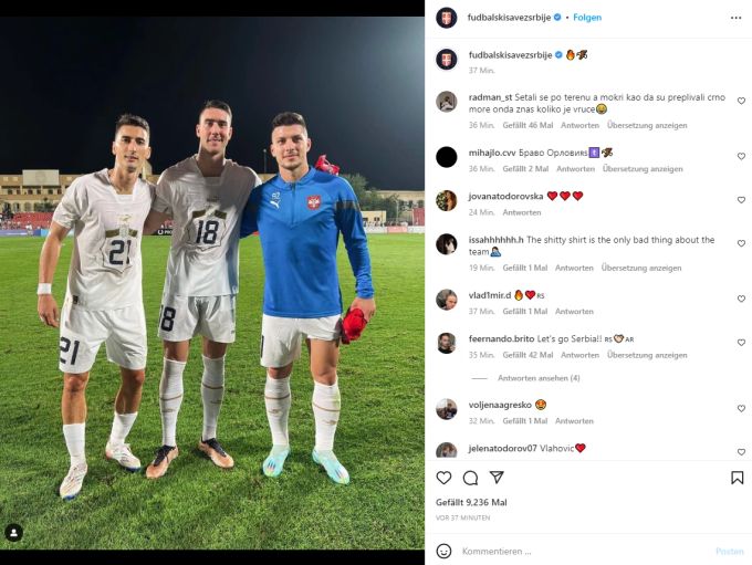 Super-Stürmer Dusan Vlahovic (M.) ist rechtzeitig für die WM wieder fit. wm 2022