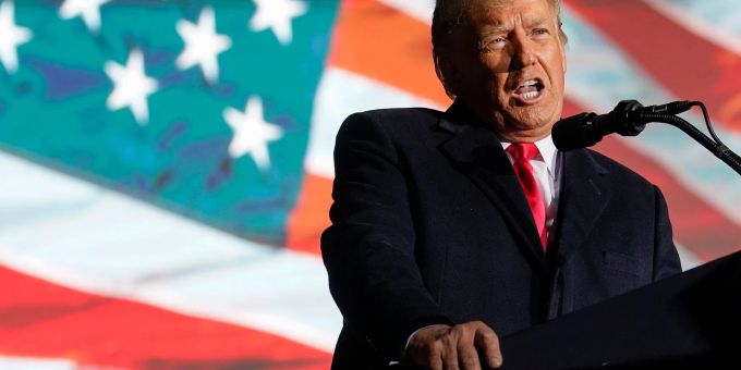 Der ehemalige US-Präsident Donald Trump bei einer Wahlkampfveranstaltung in Ohio. Der ehemalige US-Präsident Donald Trump bei einer Wahlkampfveranstaltung in Ohio.