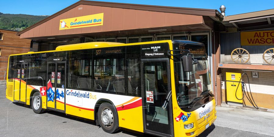 Ein Bus in Grindelwald.