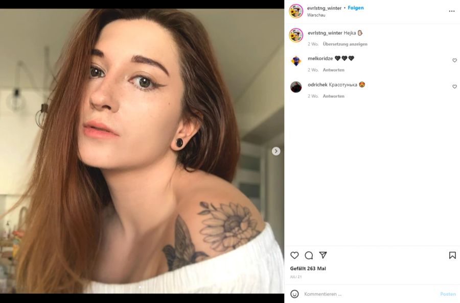 Nastya ist die Gründerin  der Seite, die seit dem Beginn vom Ukraine-Krieg schon über 600'000 Franken gesammelt hat.
