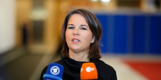 Aussenministerin Annalena Baerbock im Prager Kongresszentrum. Aussenministerin Annalena Baerbock im Prager Kongresszentrum.