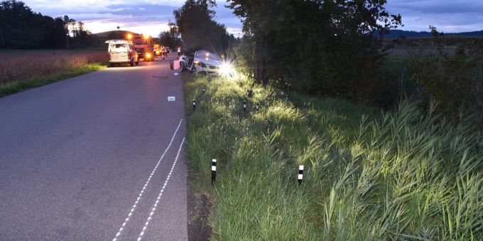 Endlage des Unfallfahrzeuges Endlage des Unfallfahrzeuges