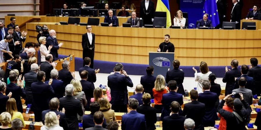 Selenskyj hält Rede vor dem EU-Parlament