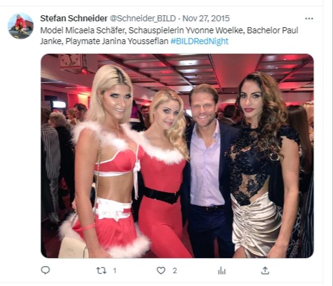 Yvonne Woelke mit Micaela Schäfer (l.) und Model Janina Youssefian (r.). Yvonne Woelke