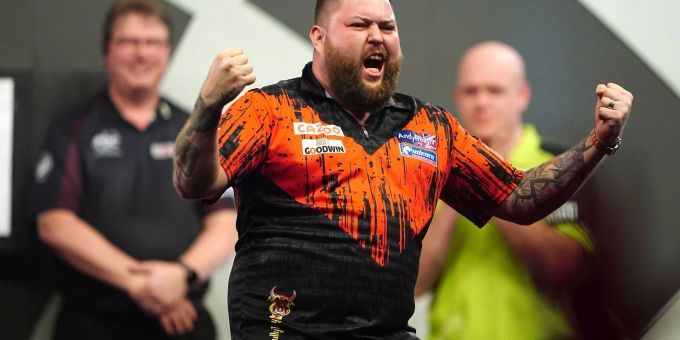 Siegreich in Glasgow: Michael Smith. Siegreich in Glasgow: Michael Smith.